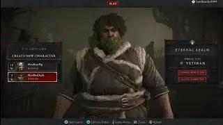 My Druid in Diablo 4 Beta (+bug: stuck at character screen) (Open Beta Live Stream part 2) 