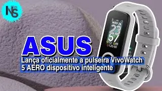 ASUS VivoWatch 5 AERO | Pulseira Inteligente com modos para corrida e GPS embutido.