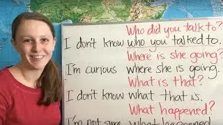 Noun clauses with wh- words