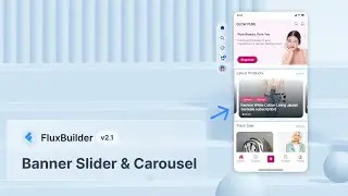 FluxBuilder 📗 Banner Slider & Carousel Layouts (Best No-code Flutter App Builder 2026)