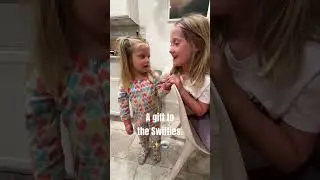 Big sister Eloise asked me to film Juliette because of how cute this was. Sisters. 🥰🥰 #swifties