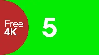 Animation Number (5) Green Screen - Free 4K