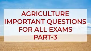 Agriculture Important questions Part 3 #viralvideo #trend #trending #agriculture #farmers #afo