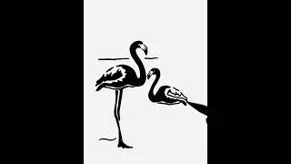 Drawing Flamingo - رسم فلامنغو