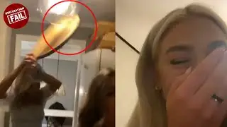 Norwegian Girl Smashed A Chandelier With A Cutting Board