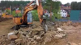 Как ровняли наш участок.