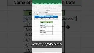 How to Extract Month Name from the Date in Excel | MS Excel Telugu