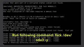 INITRAMFS ERROR in UBUNTU