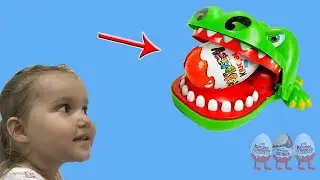 ВИКА СПАСАЕТ ЯЙЦА СВИНКА ПЕППА, КИНДЕР СЮРПРИЗ из пасти крокодила и РАСПАКОВЫВАЕТ KINDER SURPRISE