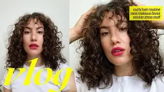the best CURLY HAIR routine, new makeup faves + more! | VLOG