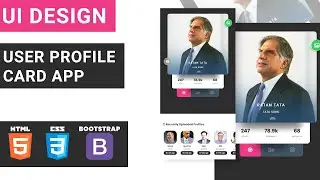 UI Design Tutorial - User Profile Card | HTML CSS BOOTSTRAP Speed Coding