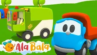 Camionul care mătură 😄 1 ORĂ Desene animate copii AlaBala - SuperCamionul Leo