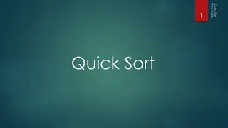 21 Quick Sort