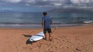 SUP instruction with Dave Kalama: How to Stand Up Paddle Board:  Lesson 02  - Pick Up Board