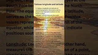 In Tableau, longitude and latitude