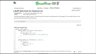 Java Practice It || 4.4 Oops4-errors || if/ else statement, syntax, errors, method basics, return