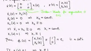Homogeneous Linear Systems of ODE: The Jordan case of non-diagonalizable matrices