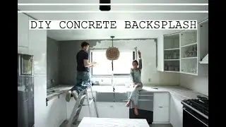 DIY Concrete Backsplash