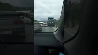 Авария у АЗС на дороге на Троицкое