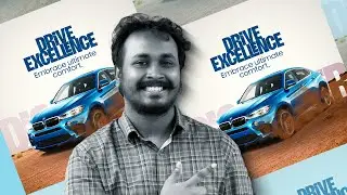 COMMERCIAL CAR POSTER/BANNER DESIGN IN PHOTOSHOP | BMW | DESIGNHOB