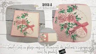 *Tutoriel* Carte au pliage original, découverte des pochoirs à superposer  Stampin'Up! - Ludi'Bulles