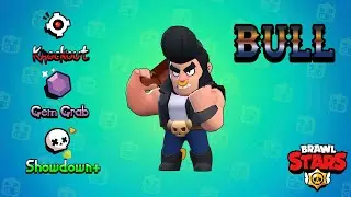 Brawl Stars | Knockout, Gem Grab (Brawl-O-Ween) and Solo Showdown | Bull - Game Play 🔥🔥🔥