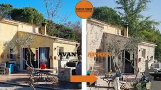 Façade maison imitation pierre !  (ENDUIT PIERRE)