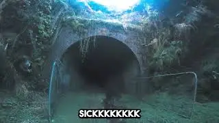 Riding the DT125R through Gogginshill Tunnel