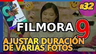 Cómo ajustar la duración de varias fotos, imágenes simultáneamente en FILMORA 9: Tutorial 32 español