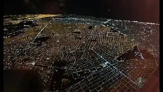 Aproximación nocturna sobre Buenos Aires. Boeing 737-800NG.Norwegian Argentina