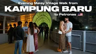 Walking Malay Village Kampung Baru to Petronas Kuala Lumpur Malaysia [4K HDR]