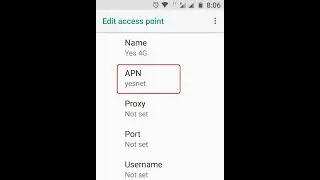 Yes 4G APN Settings for Android
