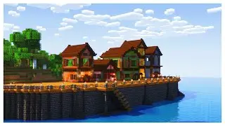 Building a Coastal Village in Minecraft Survival - Limelight SMP 12