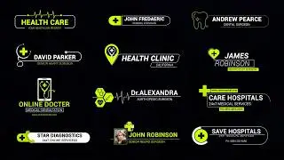 Modern Healthcare Titles & Lower Thirds Pack | Premiere Pro Templates (Free Download)