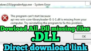 free download all missing api ms crt .dll files with direct download link only for 64 bit windows