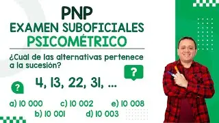 Examen de Admisión PNP | Suboficiales 👮 | Psicométrico - Problema 2