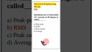 Electrical Engineering Most Important MCQs |30 #shorts #electricalengineering #electricalmcq