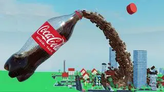 Realistic Coca Cola Mentos vs Roblox City Experiment