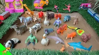 "Mud Adventures: Saving Animals & Superheroes! Learn Fun Facts | Dino World TV"