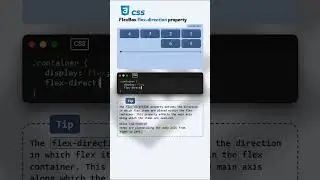CSS FlexBox flex-direction property #htmlcss  #coding