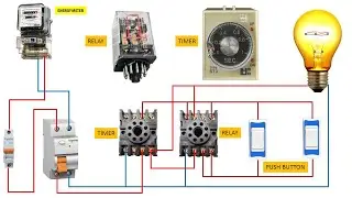 Connection delay time relay, 8 pin timer relay with connected with 8 pin relay