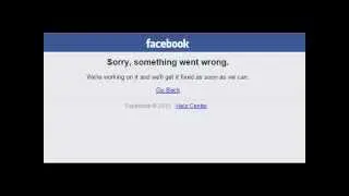 Facebook : Sorry, something went wrong.