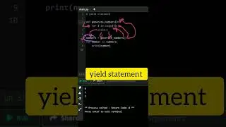 yield statement in python | generator function 