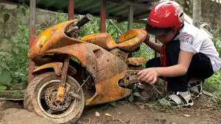 KAWASAKI  NSR 50  Abandoned  Full Restoration  | Restored KAWASAKI Sport  Motocycle
