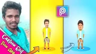 How to Create Cartoon Photo Editing தமிழ் Miniature Photo Editing Picsart Editing Instagram Trending