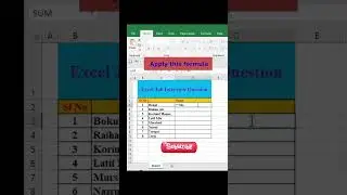 Excel Job Interview Question😱😱 | #excel #shorts #short #ytshorts #whatsappstatus #facebookreels #yt