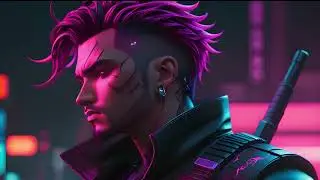 Cyberpunk Hero Wallpaper Background | Motion Graphics | Looping Video | No Copyright | MGI |