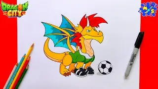 How to Draw Korean Soccer Dragon from Dragon City