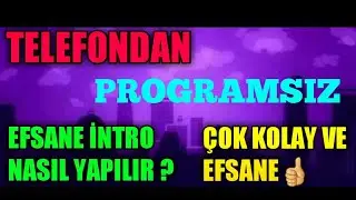 Kendi intronu yap | 3D Efektli intro nasıl yapılır? 5DK da