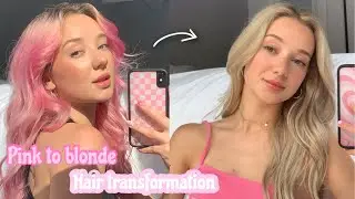 Pink To Blonde Hair Transformation
